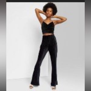 Wild Fable Very high waisted   Stretch, velvet, flare leg. Size medium.